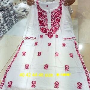 Hand embroidered chicken kari dress
